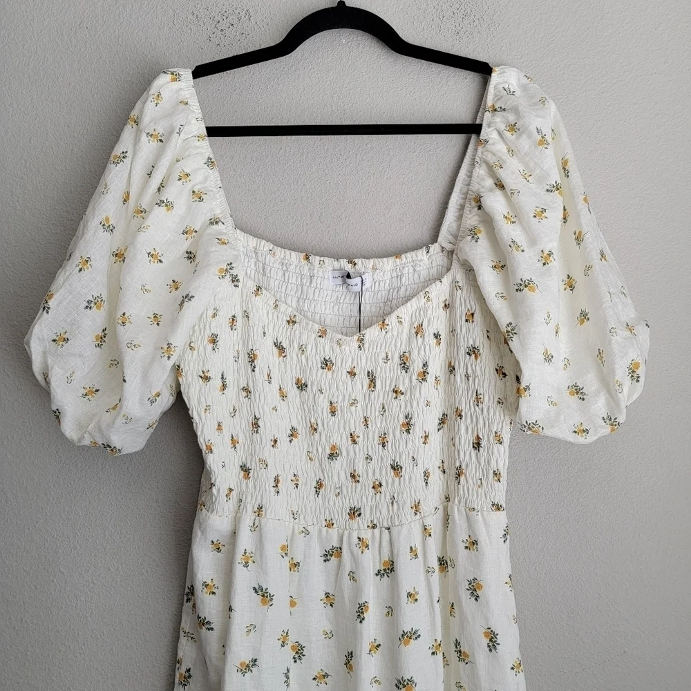 Faithfull the Brand Gianna Midi Dress in Carrie Floral size L NWT - Picture 6 of 11